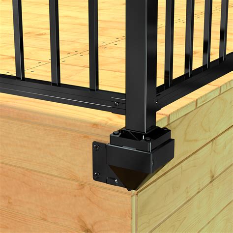 aluminum porch railing mounting brackets|deck railing post mounting brackets.